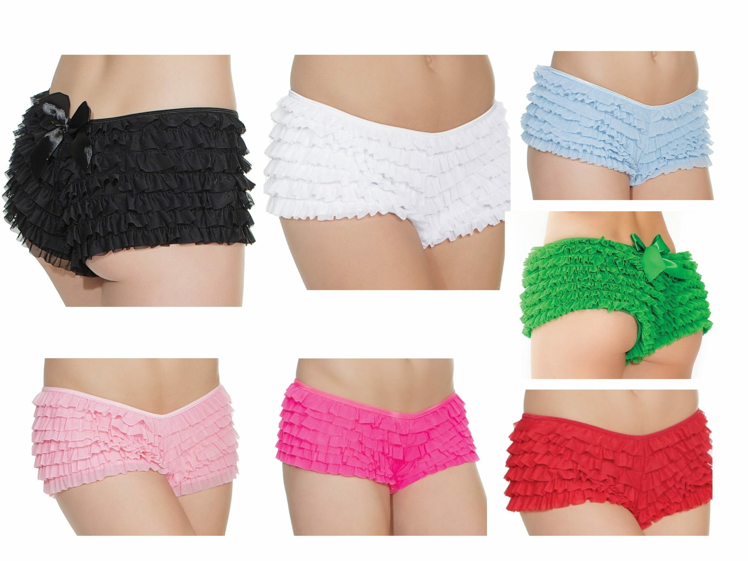 Ruffle Booty Shorts with Bow Burlesque Knickers