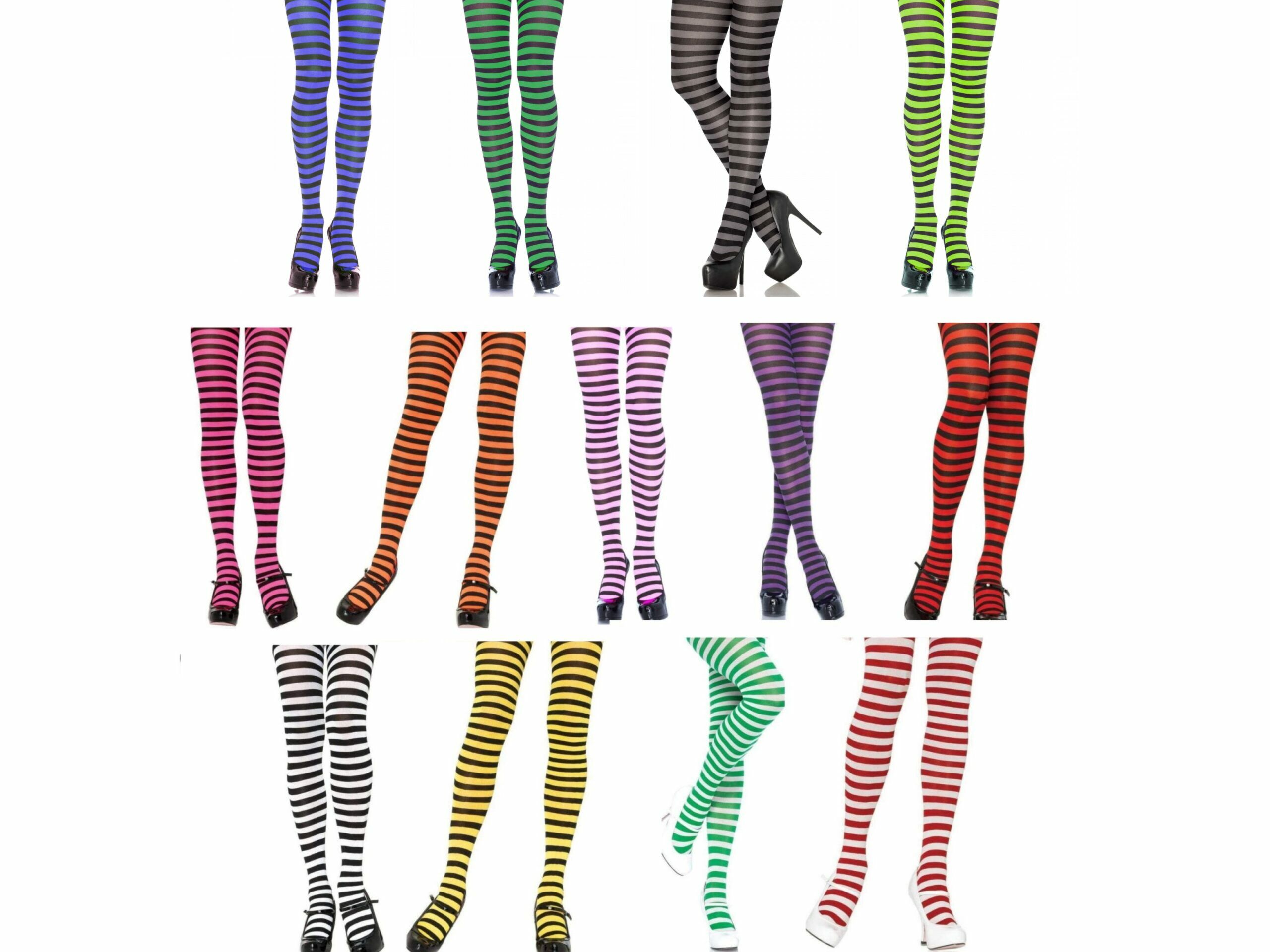 Opaque Striped Tights