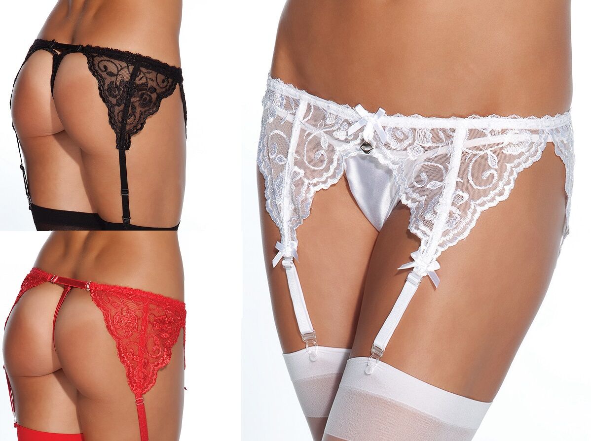 French Lace Suspender Belt
