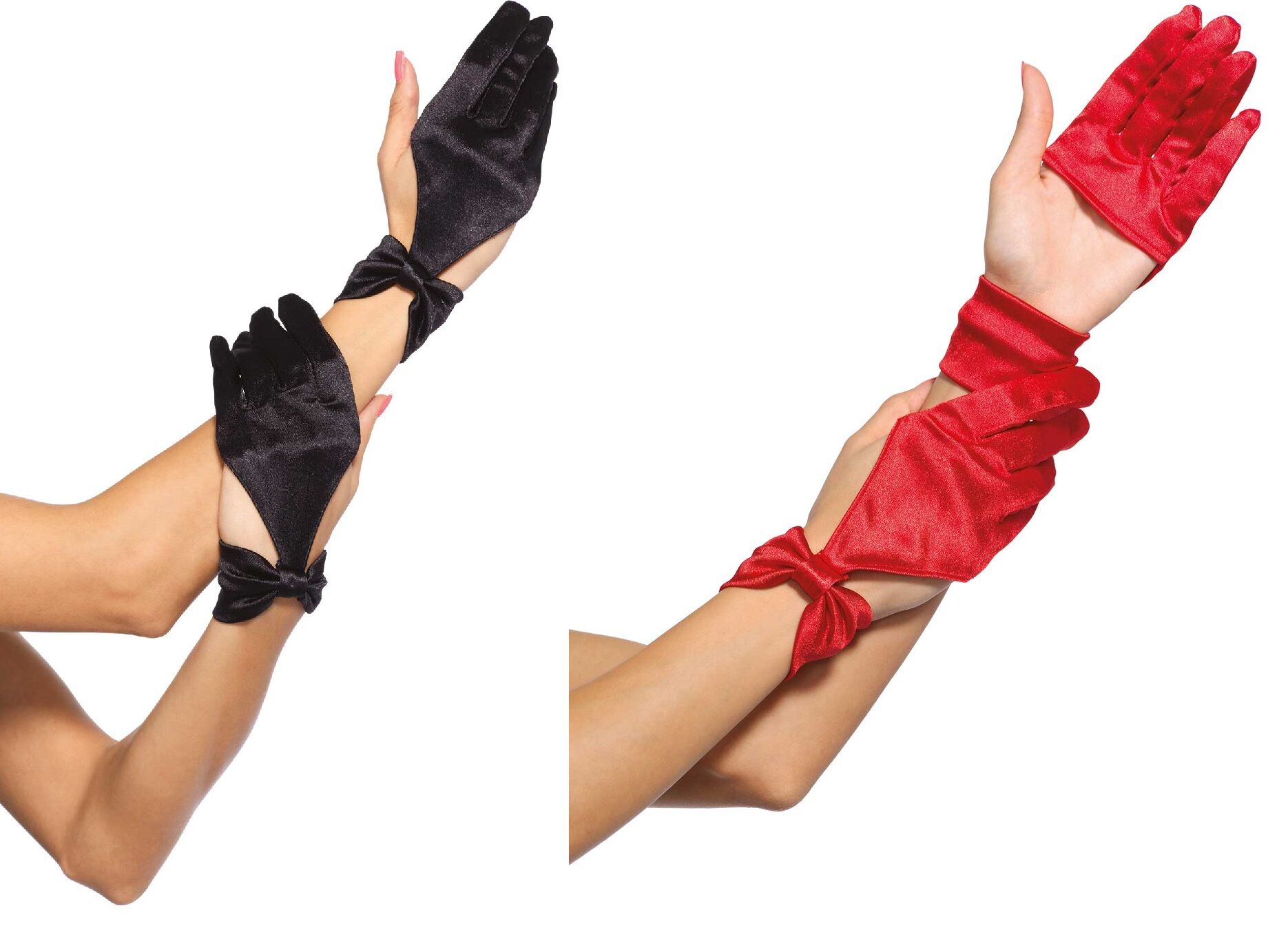 Satin Cut Out Gloves
