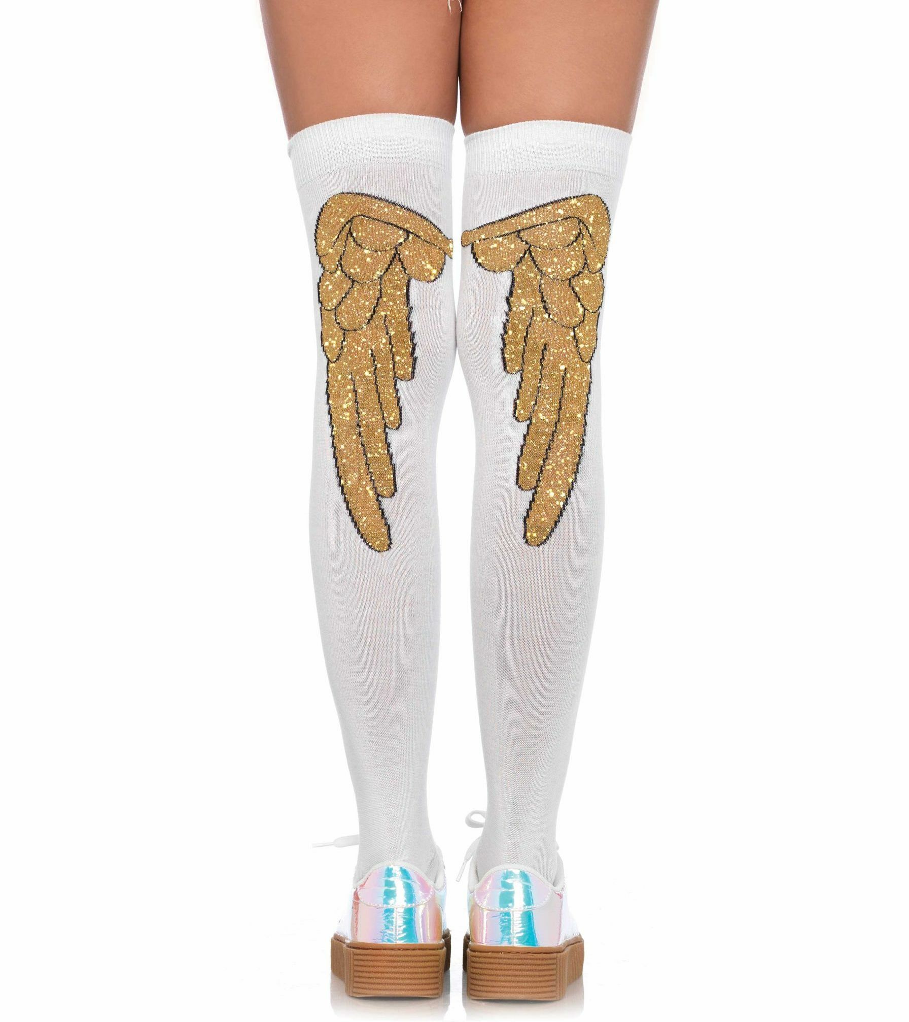 Angel Wing Over-Knee Socks