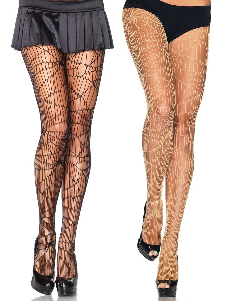 Distressed Spider Net Tights